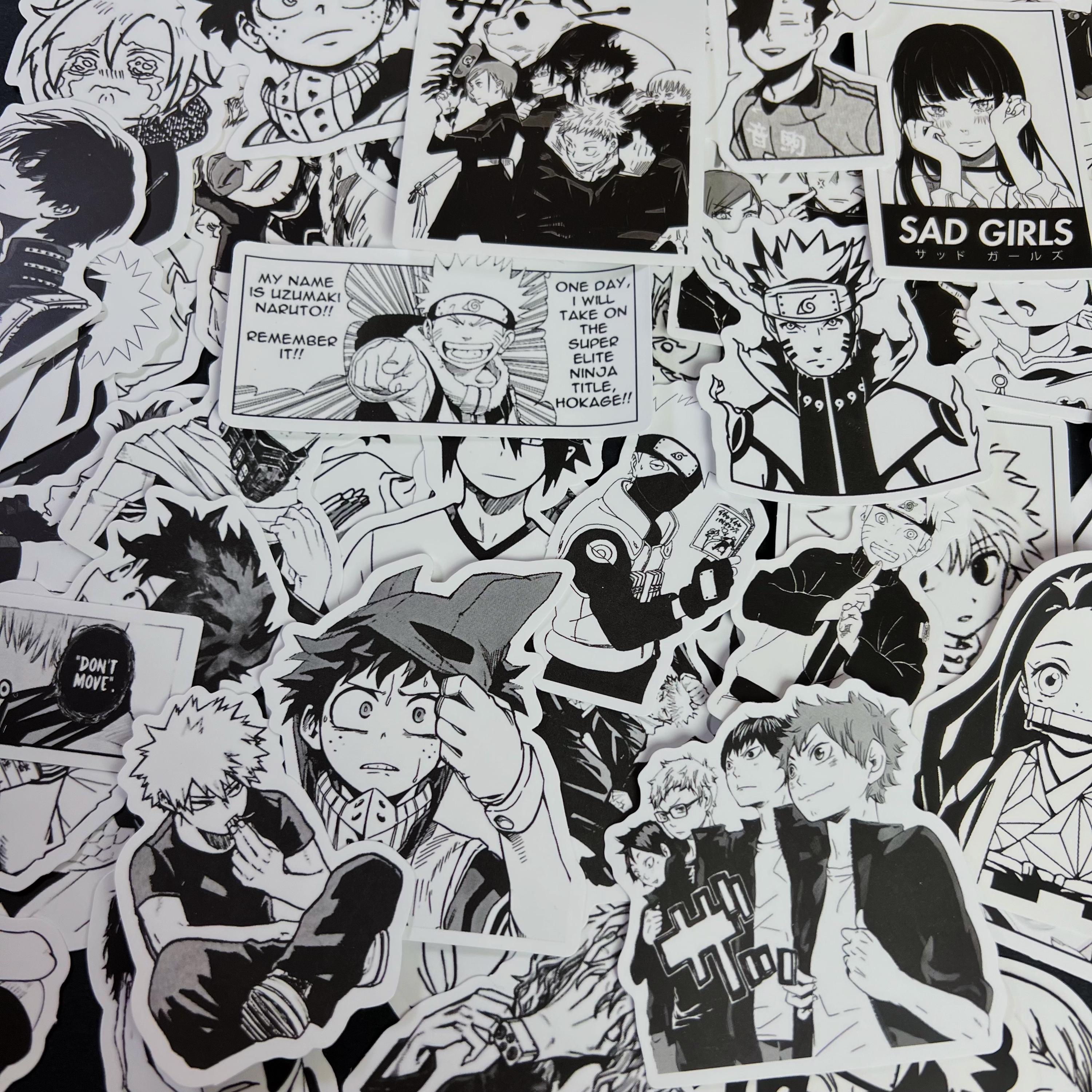 Printer Sticker Anime Anime Manga Stickers, 100pc Assorted Anime Waterproof Vinyl Stickers ...