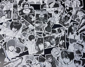 Paquete de pegatinas de anime y manga, 65 pegatinas de vinilo impermeables surtidas para botellas de agua, portátiles, fundas de teléfono, pegatinas de vinilo de anime.