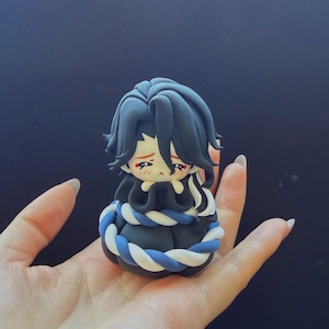 Pantalone Genshin Impact Clay Figurine, Genshin character modeling clay chibi figurine, Genshin impact collectible, gift for genshin lovers