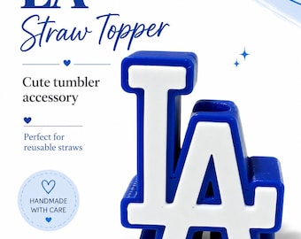 LA Dodgers - LA Vibes Straw Topper – Stylish Los Angeles Tumbler Accessory