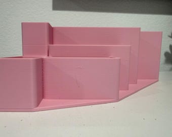Organizador de sellos rosa estilo Stampin Up, almacenamiento de sellos de acrílico, soporte para sellos impreso en 3D
