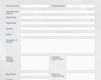 Rapportsjabloon voor oplichtingsincidenten | Bewerkbaar fraudeonderzoeksformulier (Canva, direct downloaden)