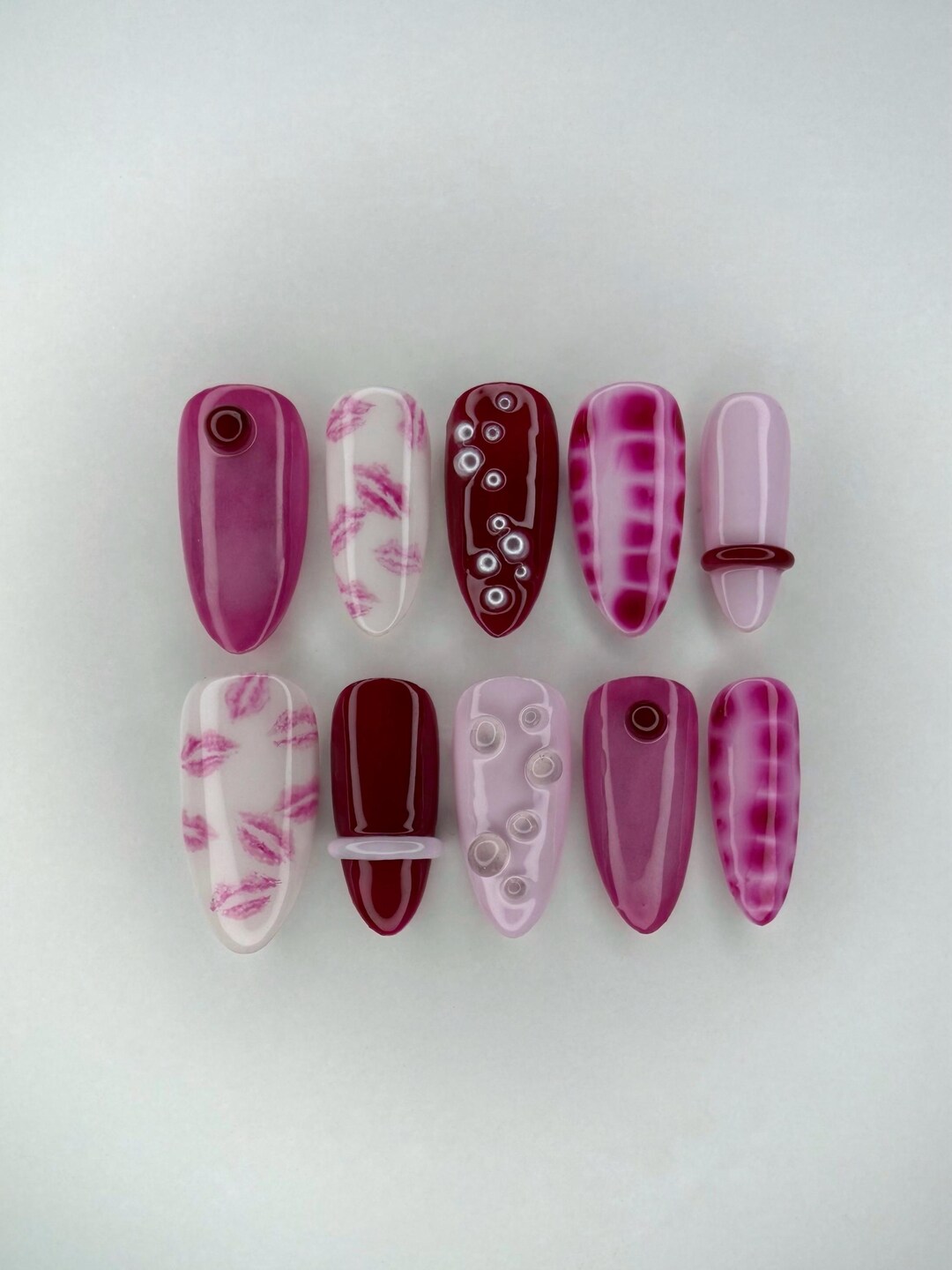 Custom Nail Set Custom Press on Nails | Handmade Personalized Nail Set | Made to ...