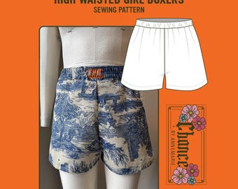 Girl Boxer Shorts Sewing Pattern | Beginner Friendly, Elastic Waist (XS-XXL) (PDF Pattern)