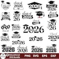 Senior 2026 SVG Bundle, Graduation Designs,Class of 2026 SVG Bundle, Class 14 Cap SVG, Graduate 2026 Cut Files, Graduation Silhouette Cricut product logo