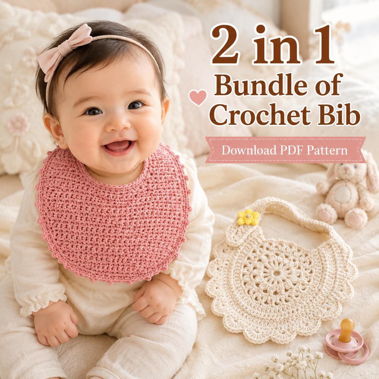 35 Crochet Patterns for Babies and Kids That Are Too Cute to Miss 18 Crochet Baby Bib
