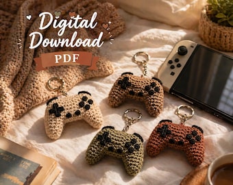 Crochet Game Controller Pattern , Gaming Controller keychain  Amigurumi Pattern, Cute Gamer Gift Crochet Pattern, Beginner Friendly