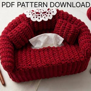 Crochet Tissue Box Cover Pattern, Tissue Holder Crochet PDF, Cozy Home Decor Crochet Basket, Beginner Friendly Pattern
