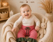 Crochet Baby Pants Pattern , Baby Palazzo Pants Crochet Pattern, Baby Girl Flare Pants, 0–3 Months Beginner Friendly, Instant Download