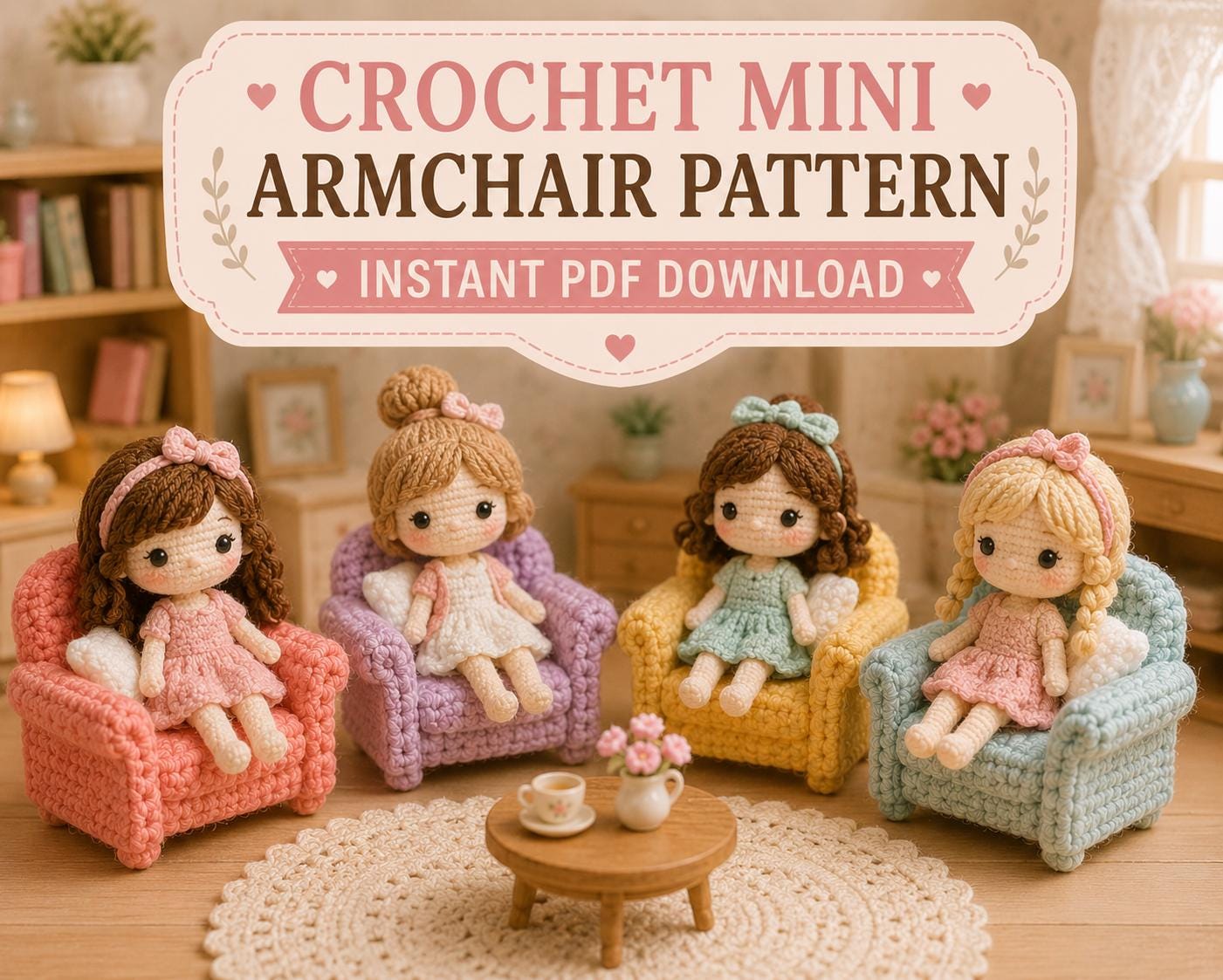 Crochet Mini Armchair