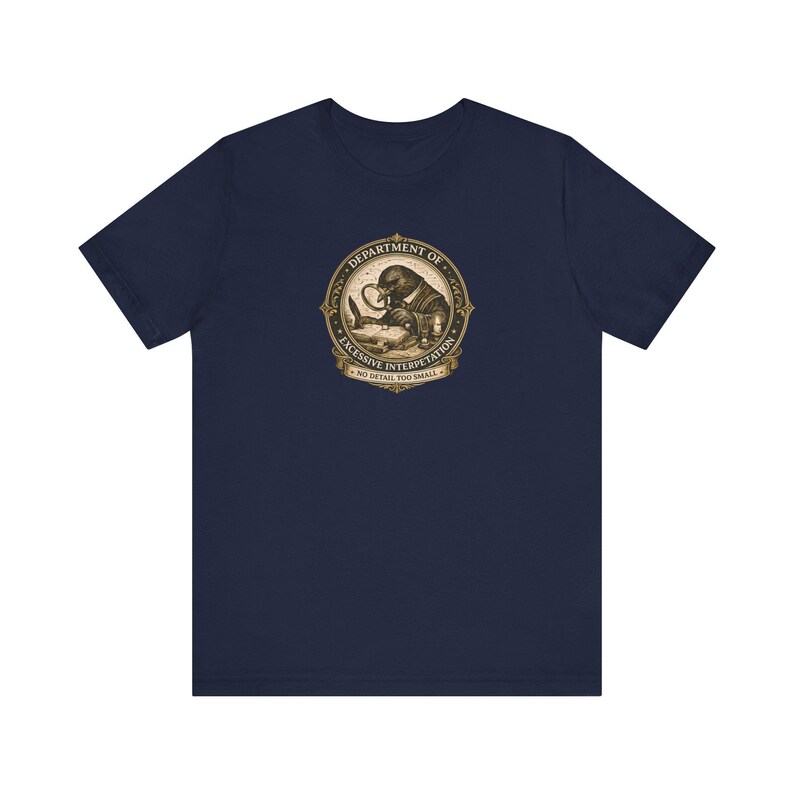 Overthinking Crow Graphic Tee, Dark Academia Excessive Interpretation Shirt image 7