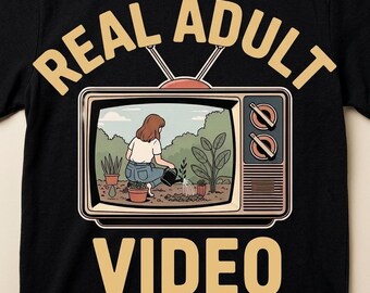 Camiseta retro de TV, camiseta divertida con humor sobre jardinería para adultos, regalo para amantes de las plantas