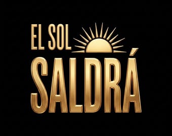 Camiseta El Sol Saldrá, Camiseta minimalista con tipografía dorada, Gráfico de amanecer de lujo, Camiseta con cita positiva, Camiseta con estética hispana