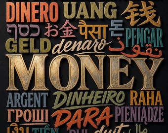Camiseta con el mensaje "El lenguaje universal del dinero", camiseta con tipografía financiera, camiseta para emprendedores, regalo para inversores, camiseta gráfica con mentalidad de riqueza.