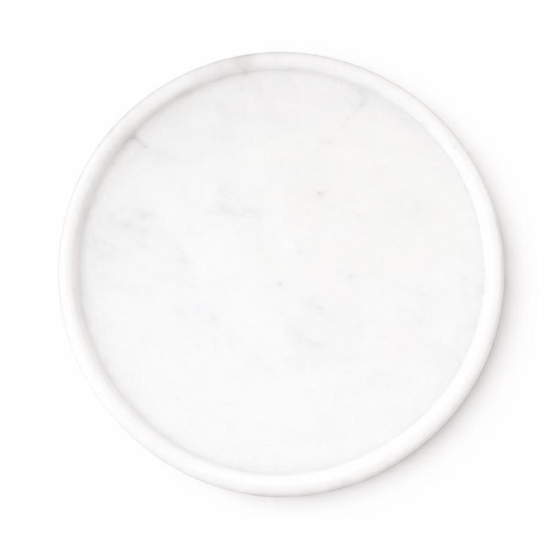 Marble serving tray close up natural stone texture