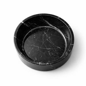 Luxury black marble decorative bowl table centerpiece