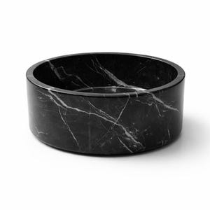 Black marble serving bowl modern kitchen decor