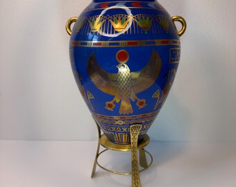 Franklin Mint Golden Falcon Vase Roushdy Iskander Garas 24K Gold
