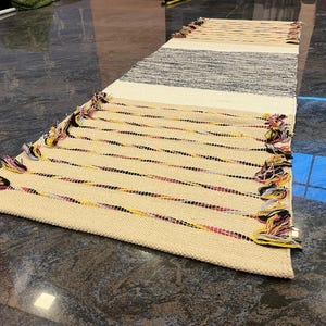 Herbal Infused Organic Cotton Yoga Mat – Handwoven, Eco-Friendly Pilates Rug (2x6 Ft)
