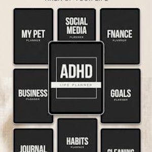 Planificador de vida para TDAH en PDF imprimible / Planificador diario para adultos, estudiantes, niños y adolescentes / Organizador para personas neurodivergentes con TDAH / Planificador de funciones ejecutivas