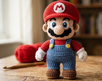 Schema per realizzare all'uncinetto Super Mario Game Boy in formato PDF - Peluche Nintendo/Tutorial facile, fai da te (download immediato)