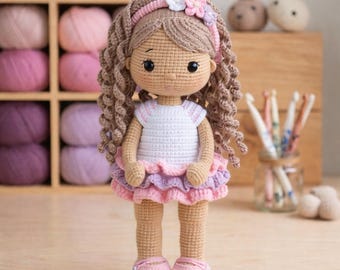 Fanny Mia Doll Crochet Pattern | Digital Download Sewing Pattern | Handmade Toy for Children