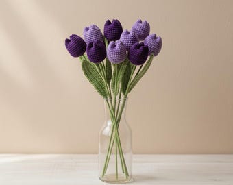 Crochet Tulip Bouquet Pattern PDF, Amigurumi Tulips | Instant Digital Download