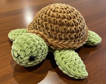 Sea Turtle Crochet Pattern — Amigurumi PDF, Beginner Friendly, Super Chunky Yarn, Instant Download