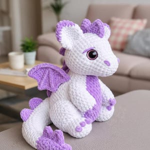 Crochet Dragon Pattern PDF – Amigurumi Plush Toy, Fantasy Stuffed Animal (Instant Download)