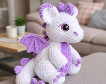 Drache Häkelanleitung PDF - Amigurumi Plüschtier, Fantasy Kuscheltier (Instant Download)