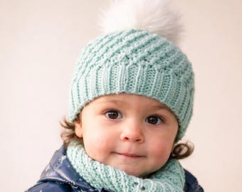 Anais Tilted Tiles Hat & Cowl Crochet Pattern PDF