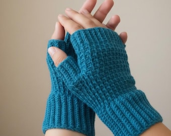 Easy Crochet Gloves Pattern, Basic Fingerless Glove  Instant Download