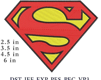 Superhero Logo Embroidery Design,  Embroidery Machine File, Man Digital EMB Patterns