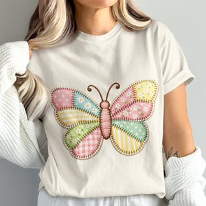 Butterfly Graphic T-Shirt, Cute Butterfly Tee, Casual Butterfly Shirt, Colorful Butterfly Print, Women's Trendy Clothing, Summer Tee