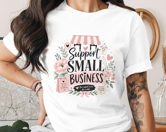 Support Small Business PNG Digital Download, Shop Local Entrepreneur Design, Thank You Shop Owner Art