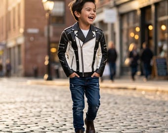 Kids Michael Jackson Beat It Pepsi Jacket Costume Concert Style MJ