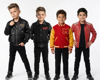 Dziecięcy kostium Michaela Jacksona Beat It Red Jacket w stylu koncertowym, płaszcz dziecięcy w hołdzie MJ