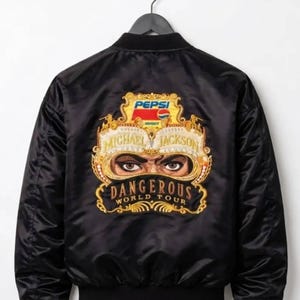 Michael Jackson Tour MJ Pepsi King Bomber Pop Stage Costume 90s Retro Concert Style
