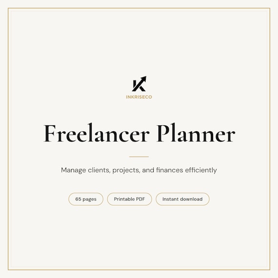 Freelancer Planner Printable | Freelance Business Planner PDF | Freelancer Organizer | Client Tracker | Freelance Planner | Self-Employed
