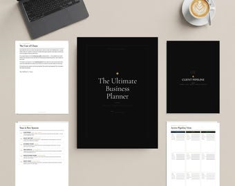 Businessplaner (PDF zum Ausdrucken) | Planer für Unternehmer | Planer für Zielsetzung & Produktivität | Digitaler Planer | Wochen- und Monatsplaner