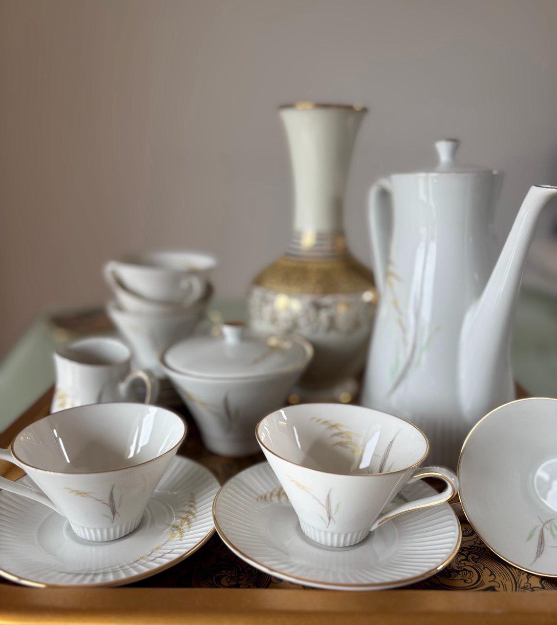 Eschenbach Tazza e Piattino Porcellana Bianca Moderna 2pz
