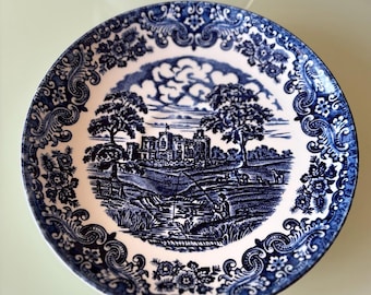 Servizio da tavola Vintage England Plate Ironstone: Olde Country Castles Blue Hostess (British Anchor)
