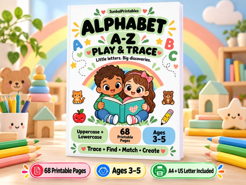 Alphabet Tracing Workbook | ABC Worksheets for Preschool & Kindergarten ...