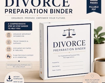 Ultimate Divorce Preparation Binder 2026 - Financial Organizer, Custody Planner, Court Prep & Evidence Tracker