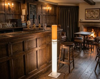 Gigantyczna lampa podłogowa Marlboro Cigarette 100 cm, styl westernowy, retro, unikatowa dekoracja baru kowbojskiego