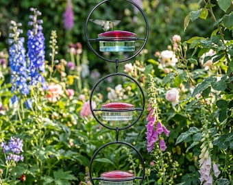 Hanging Hummingbird Feeder Metal Ring Nectar Feeder Outdoor Garden Decor