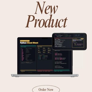Python Spickzettel | Schreibweise: Schreibweise, Schleifen, Funktionen, Datentypen (A4 PDF)