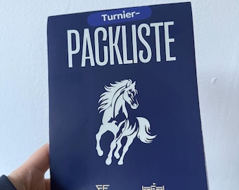Turnier-Packliste Block – Für Reiter & Pferd