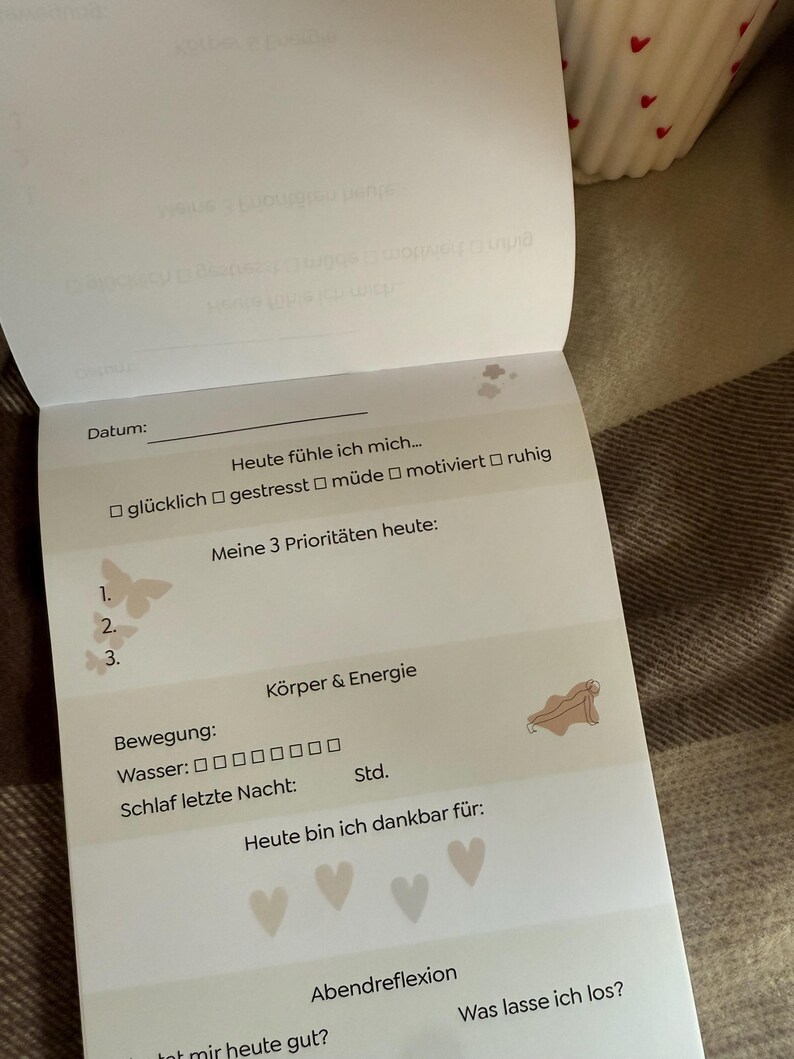 Self Care Block – Seelenzeit Planer | Achtsamkeits-Tagesplaner | Dankbarkeit und Reflexion | Mental Health Journal | Selfcare Geschenk afbeelding 2