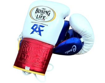 No Boxing No Life Leather Training Gloves, Pro Sparring Gear, winning boxing gloves, Hand made Boxing